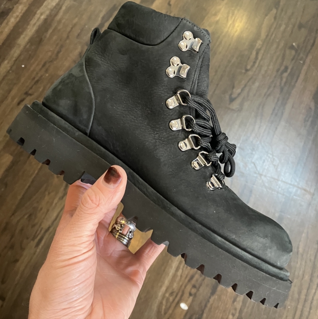 Nib $865 Officine Creative Black Combat Boots